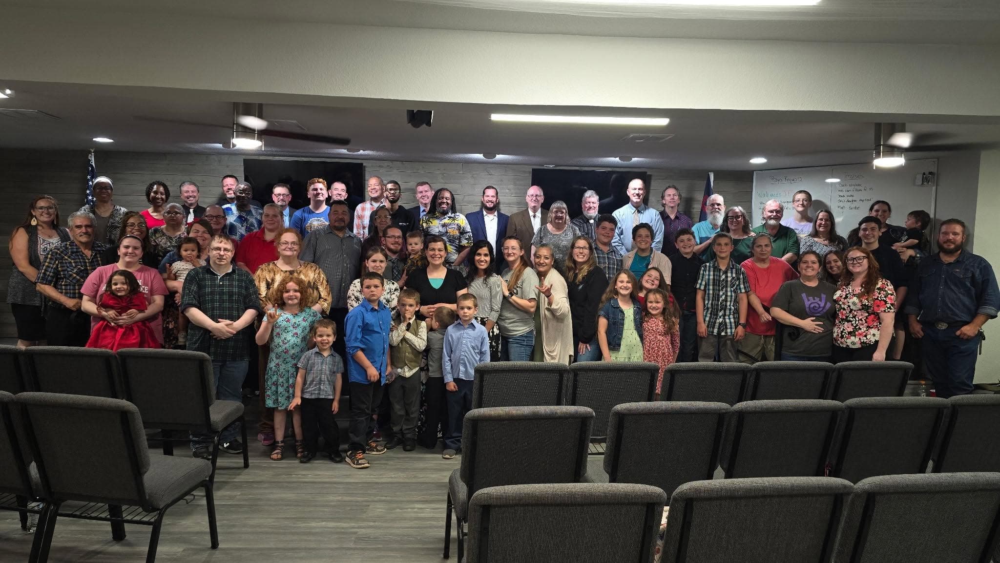 The Bible Baptist Church family gathered in Seguin, Texas